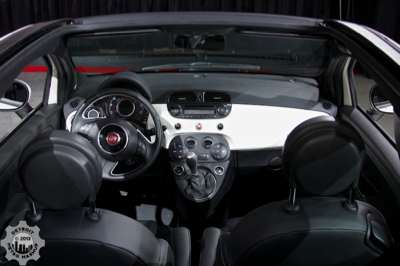 Inside of a Fiat 500C