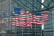 Flags Flying at the Renaissance Center