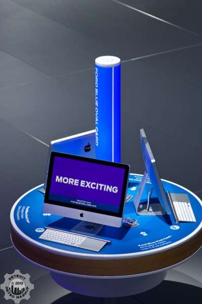 Interactive iMac displays at Ford display