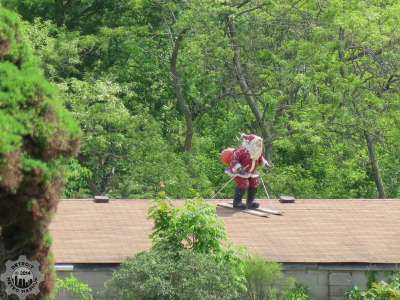 Santa on roof
