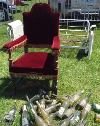Chair and bottles