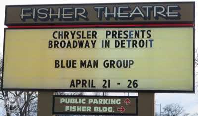 Fisher Theatre Sign